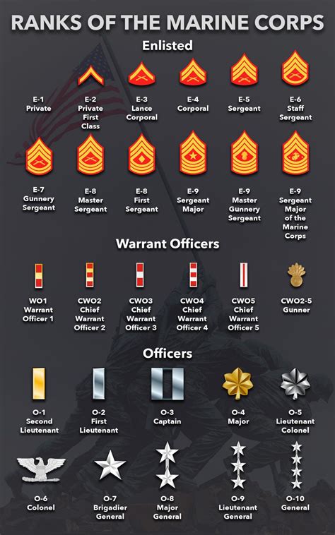 US Marine Corps Officer Rank Structure