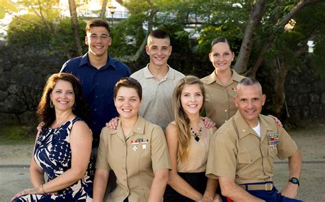 US Marine with family