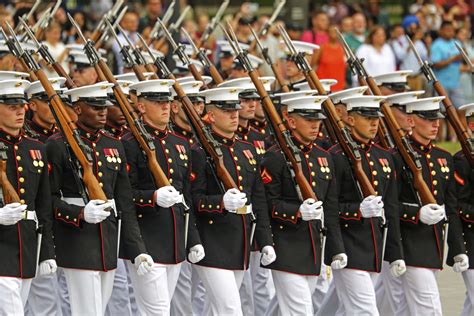 US Marines marching in parade