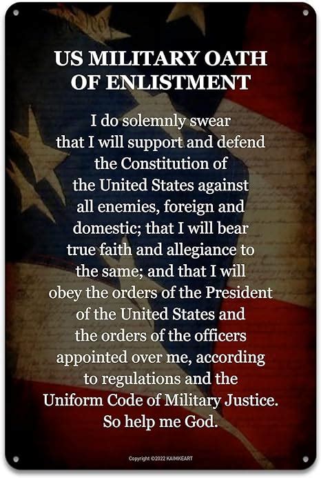 Conclusion of the Oath of Enlistment