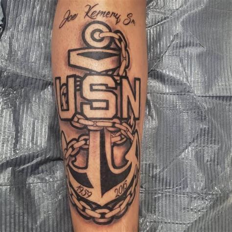 U.S. Navy Anchor Tattoo