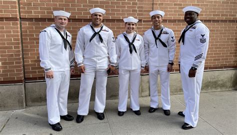 US Navy sailors in port