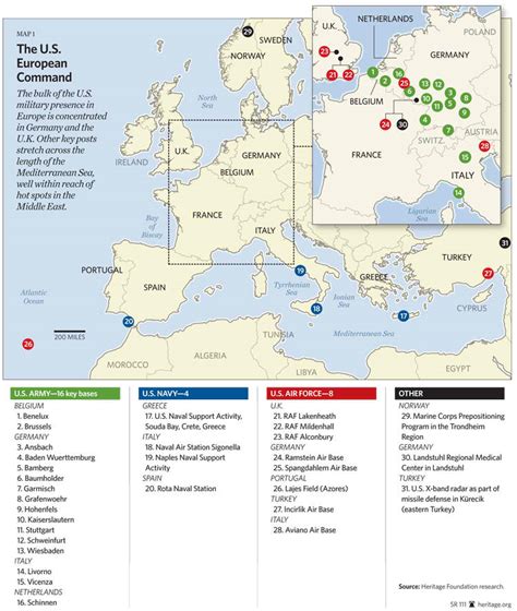 US Navy Bases in Europe and the Middle East