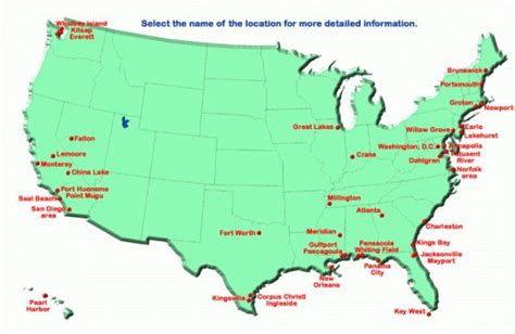 US Navy Bases on the West Coast