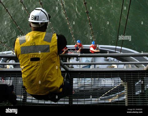 US Navy Boatswain's Mate training exercise