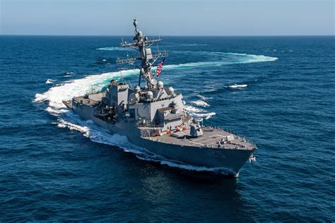 US Navy Destroyer at Sea