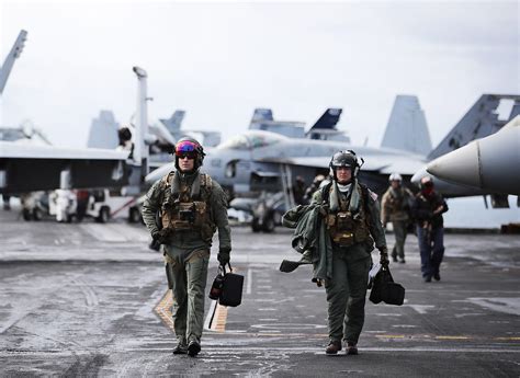 US Navy jet fighter pilots