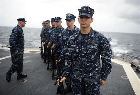 US Navy sailors on duty