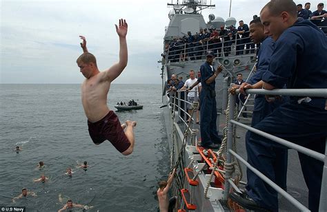 US Navy sailors in training exercise