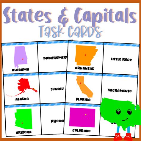 US States and Capitals Flashcards