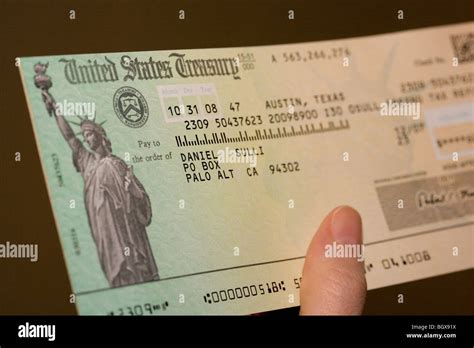 U.S. Treasury Tax Refund Check Template