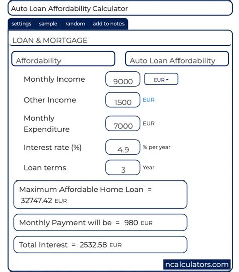 USAA Auto Loan Calculator