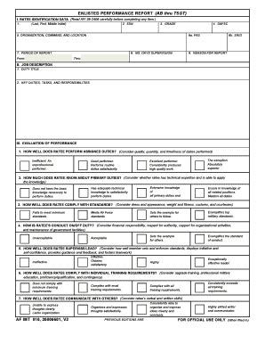 USAF Enlisted Performance Report