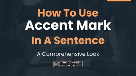 Usage of Accent Marks