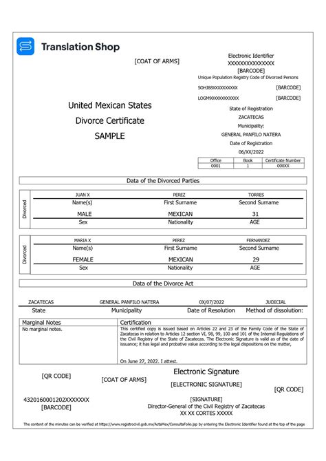 USCIS Translation Template Requirements