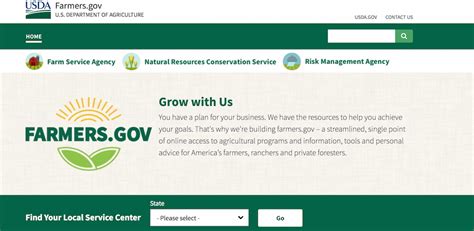 USDA website screenshot