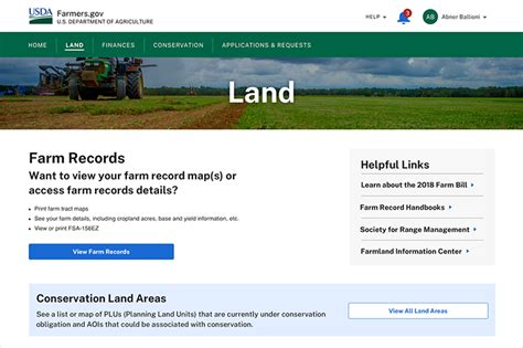 Image of the USDA website