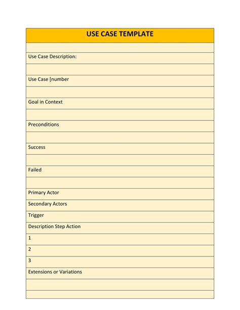 Use Case Template