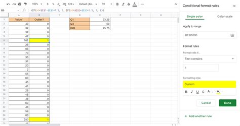 Use Conditional Formatting to Identify Outliers