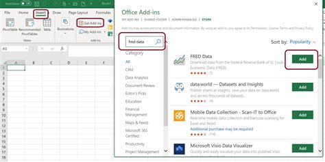 Use Excel add-in