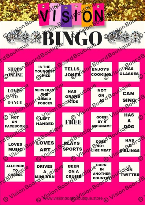 Use Your Bingo Vision Board