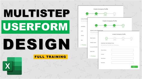 UserForm design inspiration and ideas