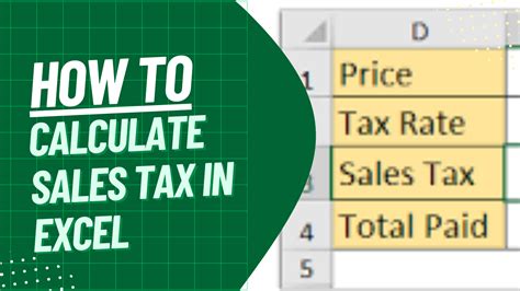 Using a spreadsheet to calculate sales tax