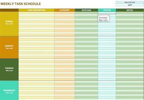 How to Use a Weekly Schedule Template