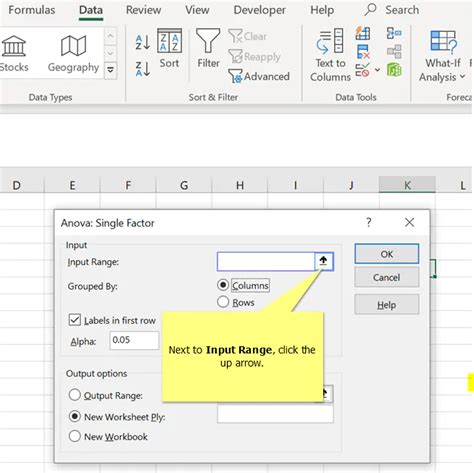 Using ANOVA in Excel