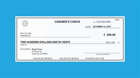 Using Cashier's Check Template