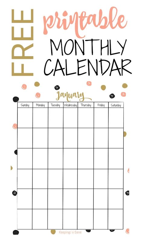 Tips for Using Cute Printable Calendar Templates Effectively