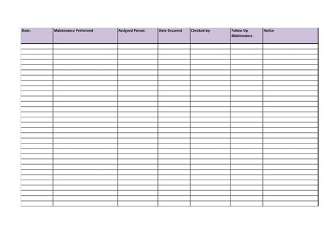 Using Equipment Log Template Excel