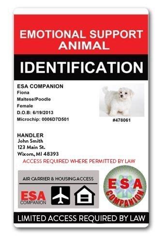 Using ESA ID Card Template