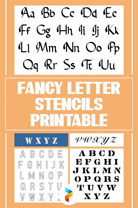 How to use fancy printable letter stencils