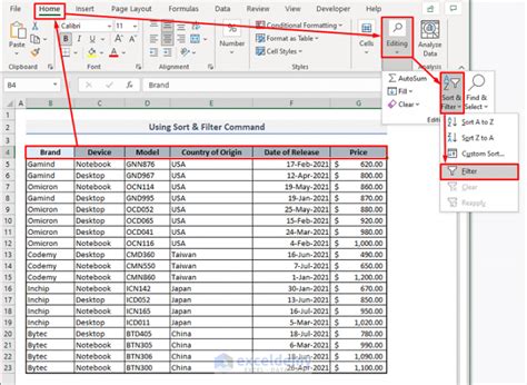 Using filters to select every nth row