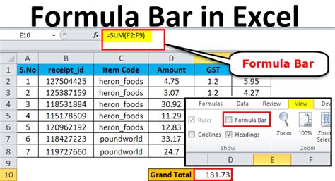 Using the formula bar to link cells in Excel