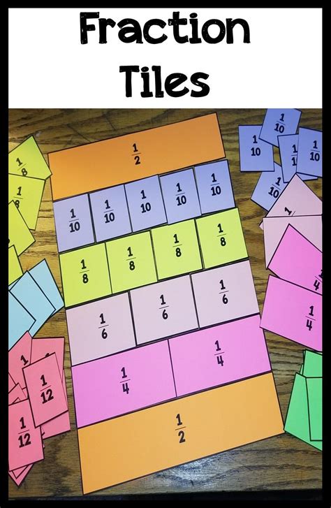 Using Fraction Tiles Printables