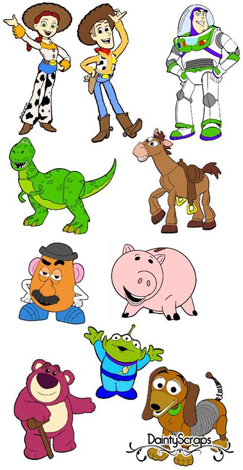 Using free printable Toy Story characters