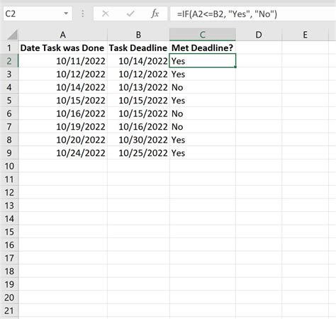 Using IF Function in Excel