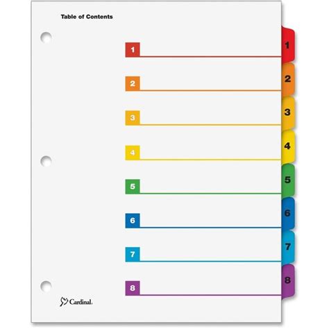 Using Office Depot Index Divider Templates