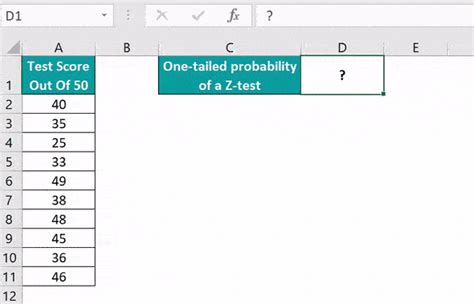 Using the Z-Test in Excel