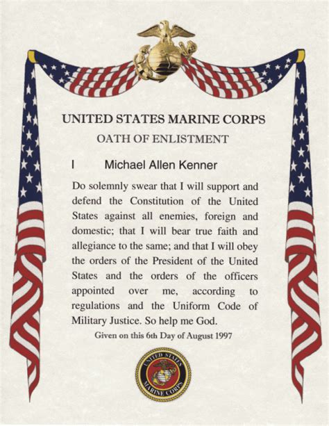 USMC Oath of Enlistment