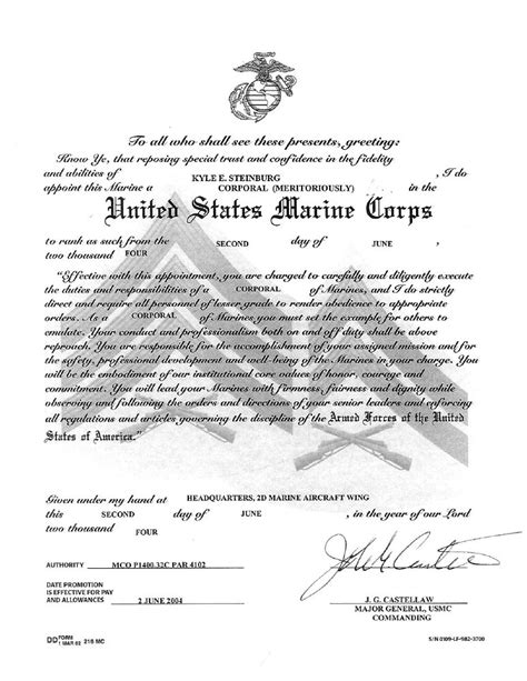 USMC Promotion Warrant Guidelines