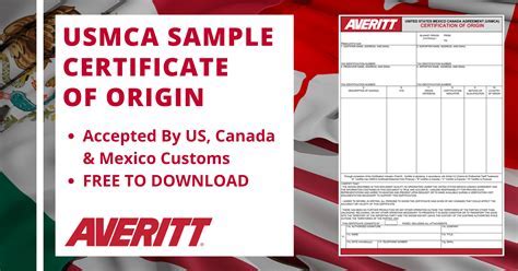 USMCA Certification of Origin Template