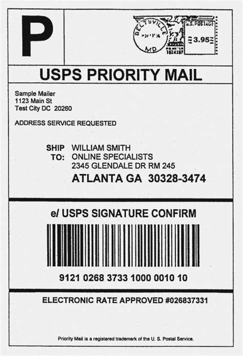 USPS Address Label Template Download