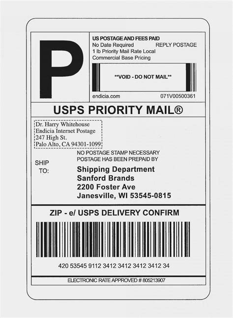 USPS Label 228 Example