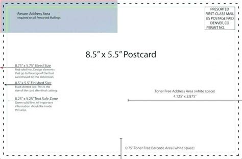 USPS Postcard Template Example 2