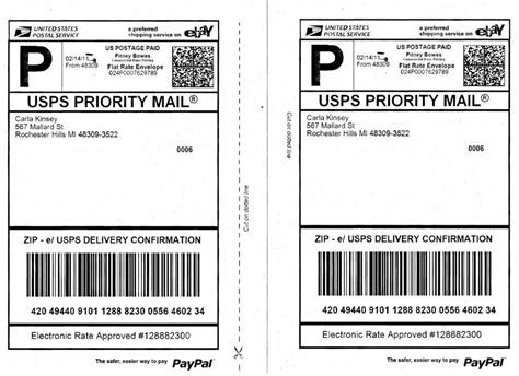 USPS shipping label template 10