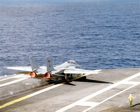 An aircraft launching from the USS Abraham Lincoln's flight deck