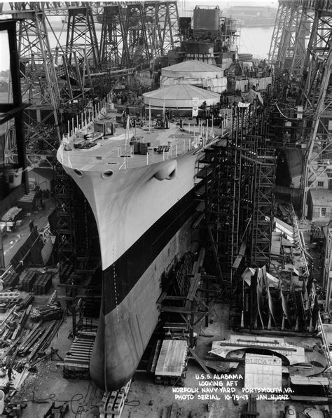 USS Alabama (BB-60) in Dry Dock